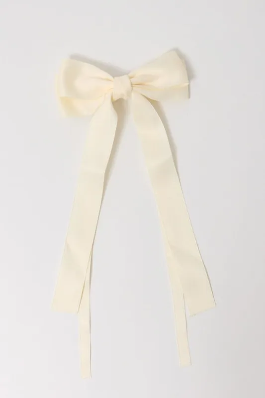 White Hair Bow Barrette sold by Ally Fashion