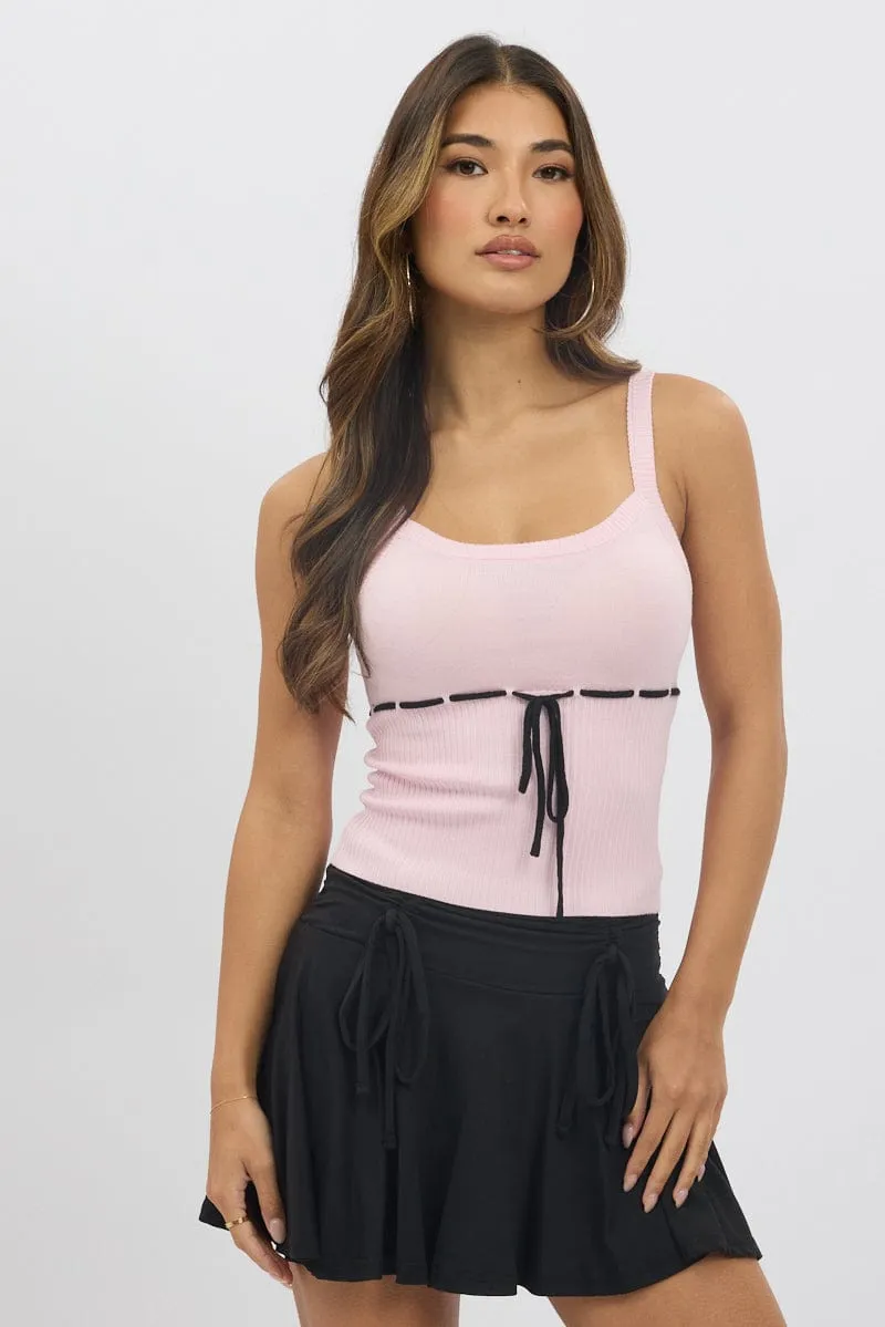 Pink Singlet Knit Top sold by Ally Fashion