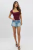Red Supersoft Tank Scoop Neck Ribbon sold by Ally Fashion