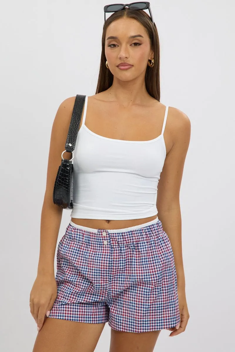 Multi Check Boxer Shorts Elasticated Waist sold by Ally Fashion