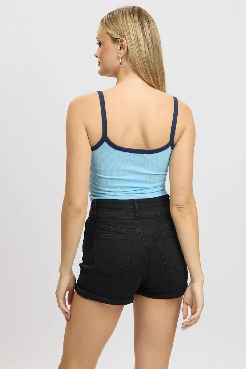 Blue Graphic Singlet Top sold by Ally Fashion product image thumbnail 5