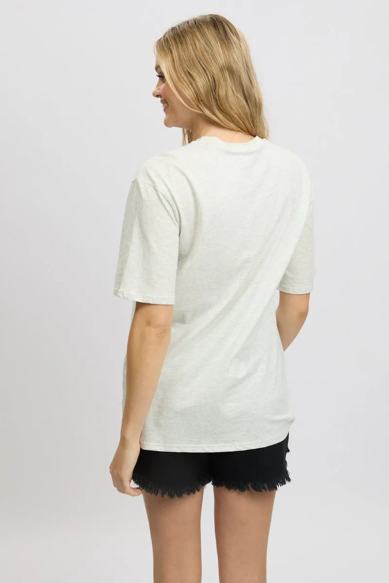 Grey Graphic Tee Short Sleeve sold by Ally Fashion product image thumbnail 5