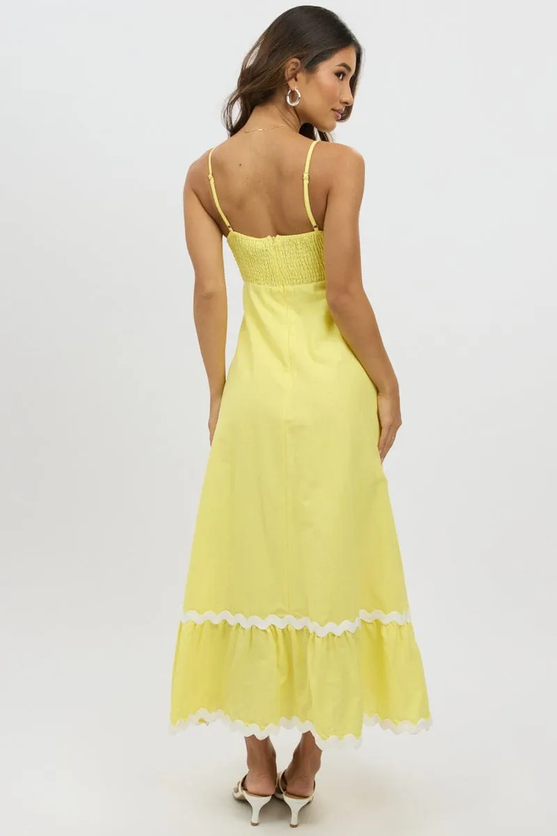 Yellow Maxi Dress Strappy Ric Rac sold by Ally Fashion product image thumbnail 5