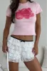 Pink Graphic Tee Short Sleeve sold by Ally Fashion
