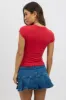 Red T-Shirt Cap Sleeve Supersoft sold by Ally Fashion