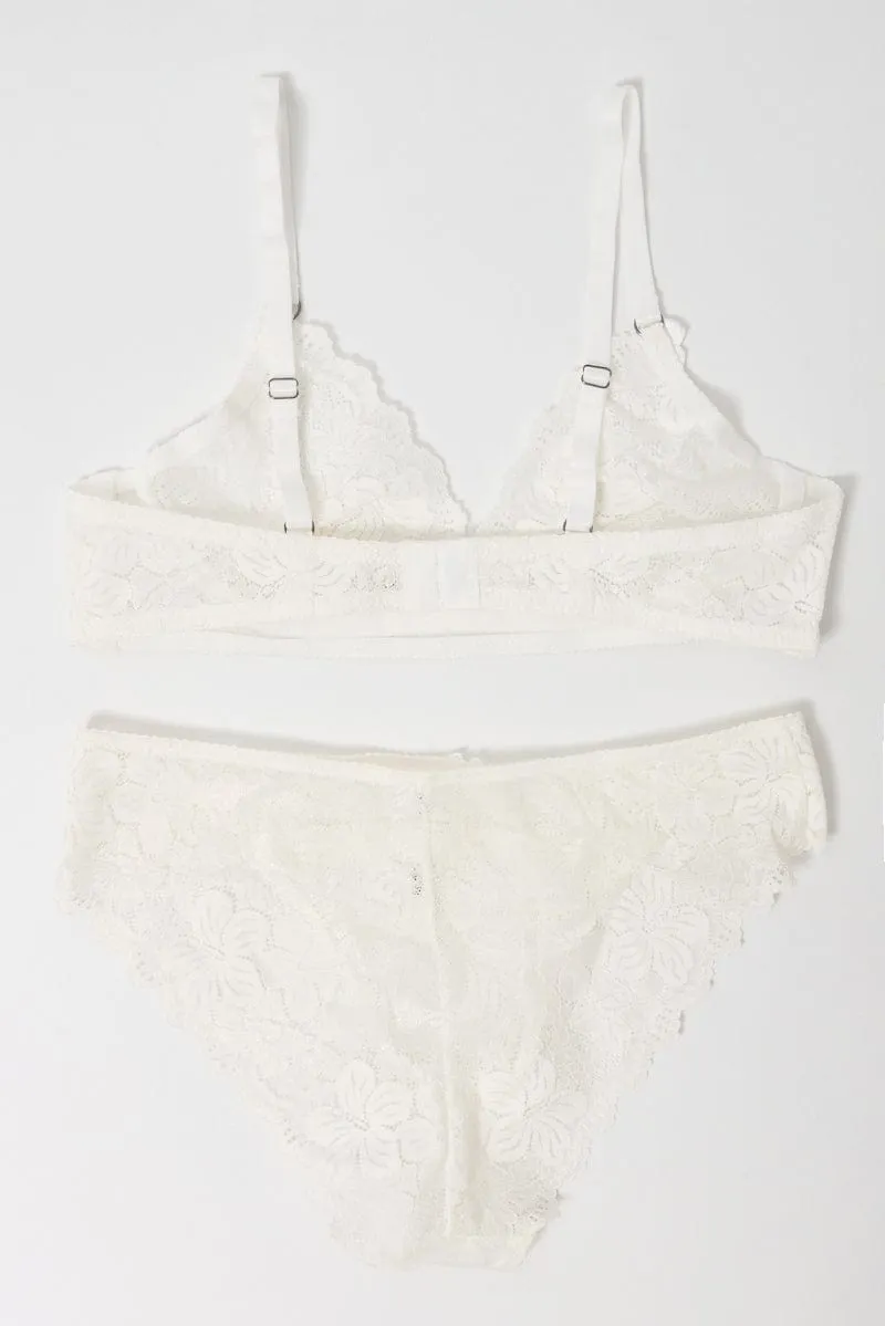 White Lace Lingerie Set sold by Ally Fashion product image thumbnail 2