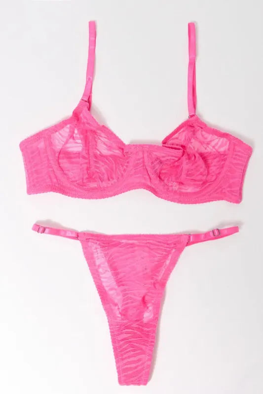 Pink Mesh Lingerie Set sold by Ally Fashion