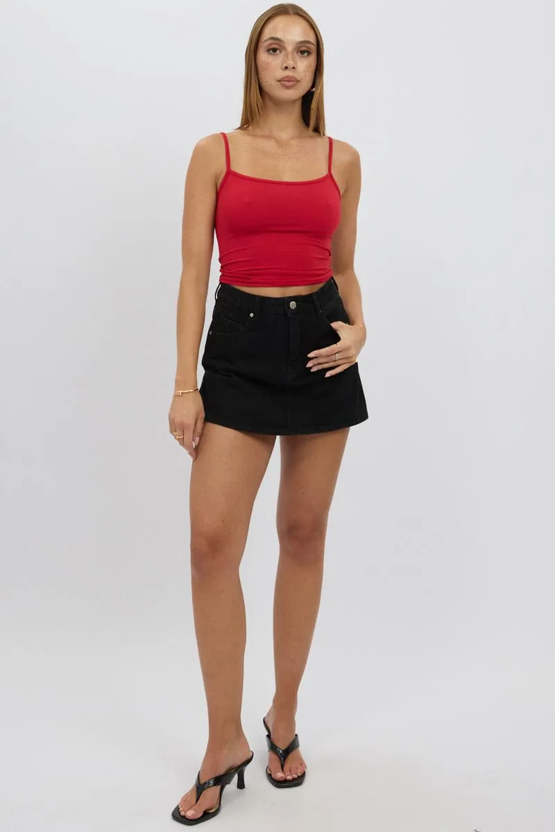 Red Cami Top Thin Strap Supersoft sold by Ally Fashion product image thumbnail 2