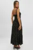 Black Ditsy Maxi Dress Strappy Tiered sold by Ally Fashion