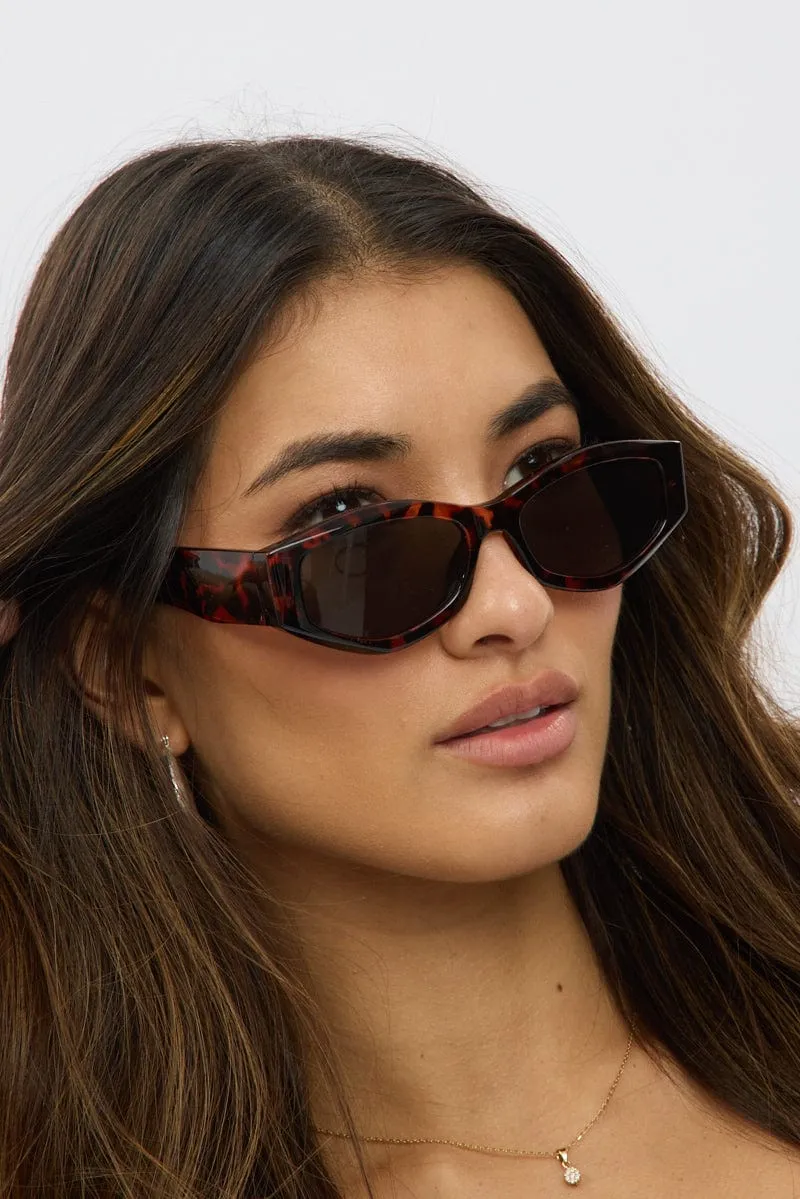 Brown Animal Print Fashion Sunglasses sold by Ally Fashion