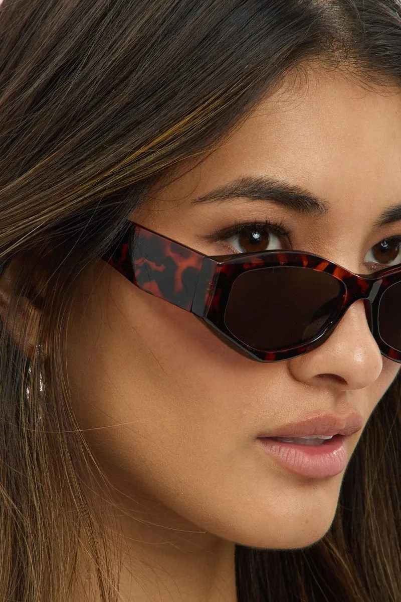 Brown Animal Print Fashion Sunglasses sold by Ally Fashion product image thumbnail 2