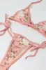 Pink Butterfly Embroidery Lingerie Set sold by Ally Fashion