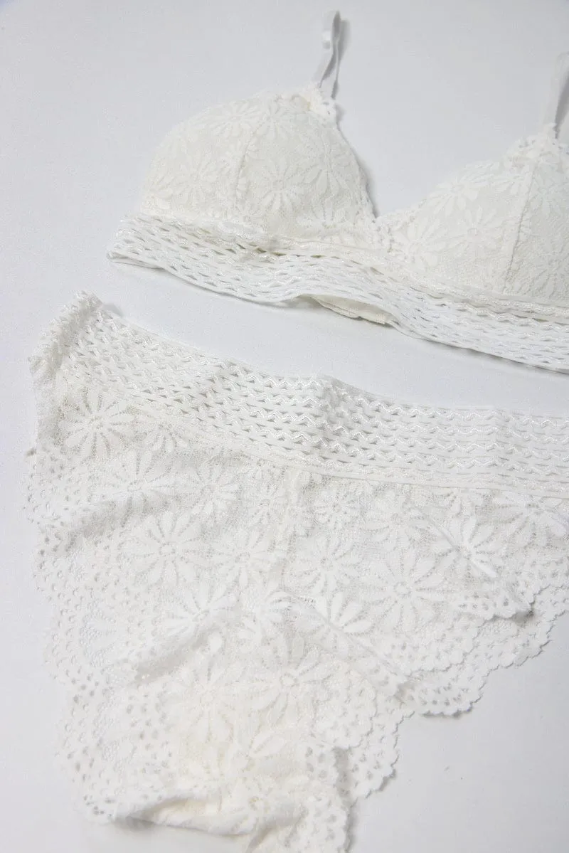 White Lace Lingerie Set sold by Ally Fashion product image thumbnail 3
