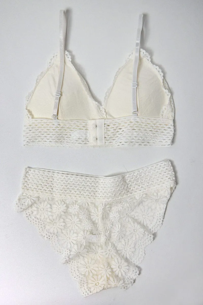 White Lace Lingerie Set sold by Ally Fashion product image thumbnail 2