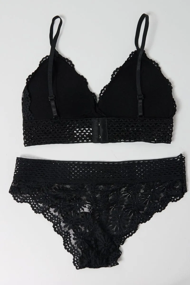 Black Lace Lingerie Set sold by Ally Fashion product image thumbnail 2