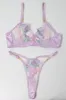 Purple Embroidery Lingerie Set sold by Ally Fashion