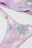 Purple Embroidery Lingerie Set sold by Ally Fashion