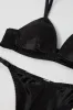 Black Satin Lingerie Set sold by Ally Fashion