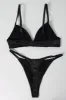 Black Satin Lingerie Set sold by Ally Fashion