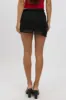 Black Mini Skirt Elastic Waist Assymetric Ruched Front M sold by Ally Fashion