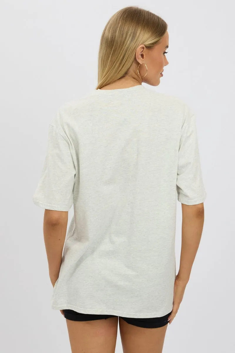 Grey Graphic Tee Short Sleeve sold by Ally Fashion product image thumbnail 5