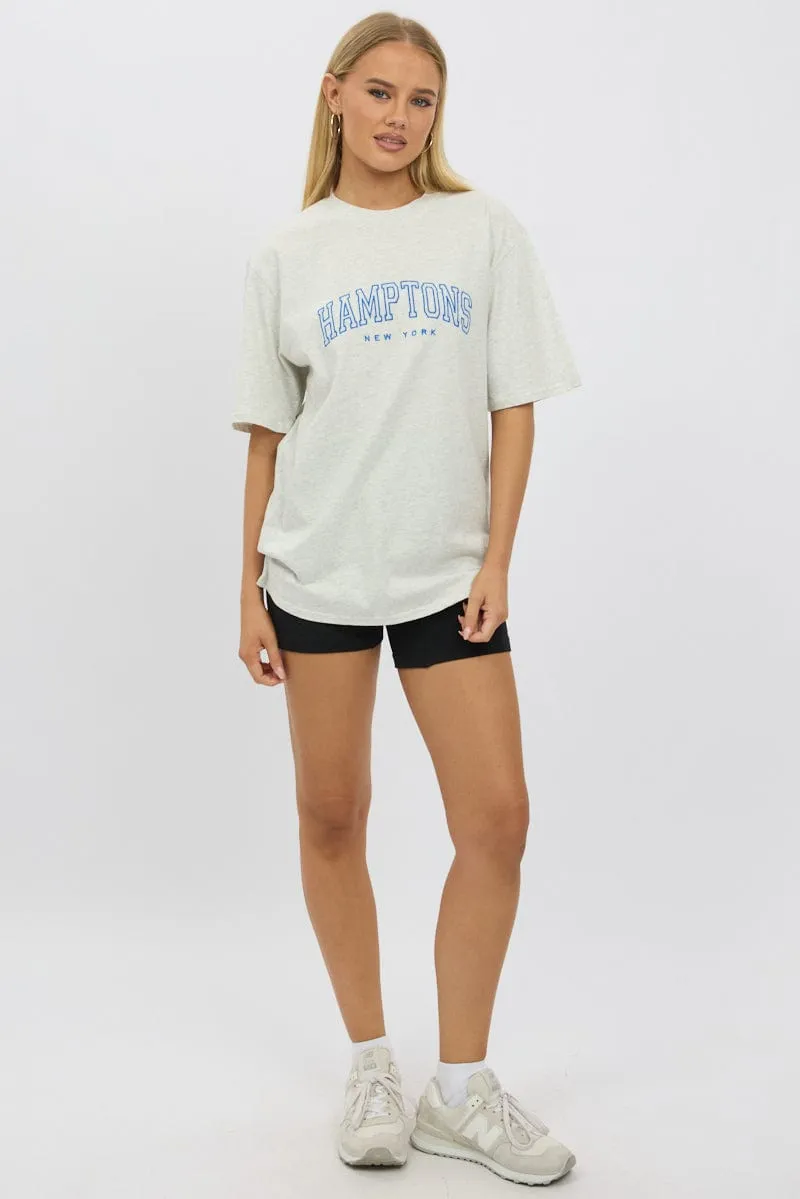 Grey Graphic Tee Short Sleeve sold by Ally Fashion product image thumbnail 2