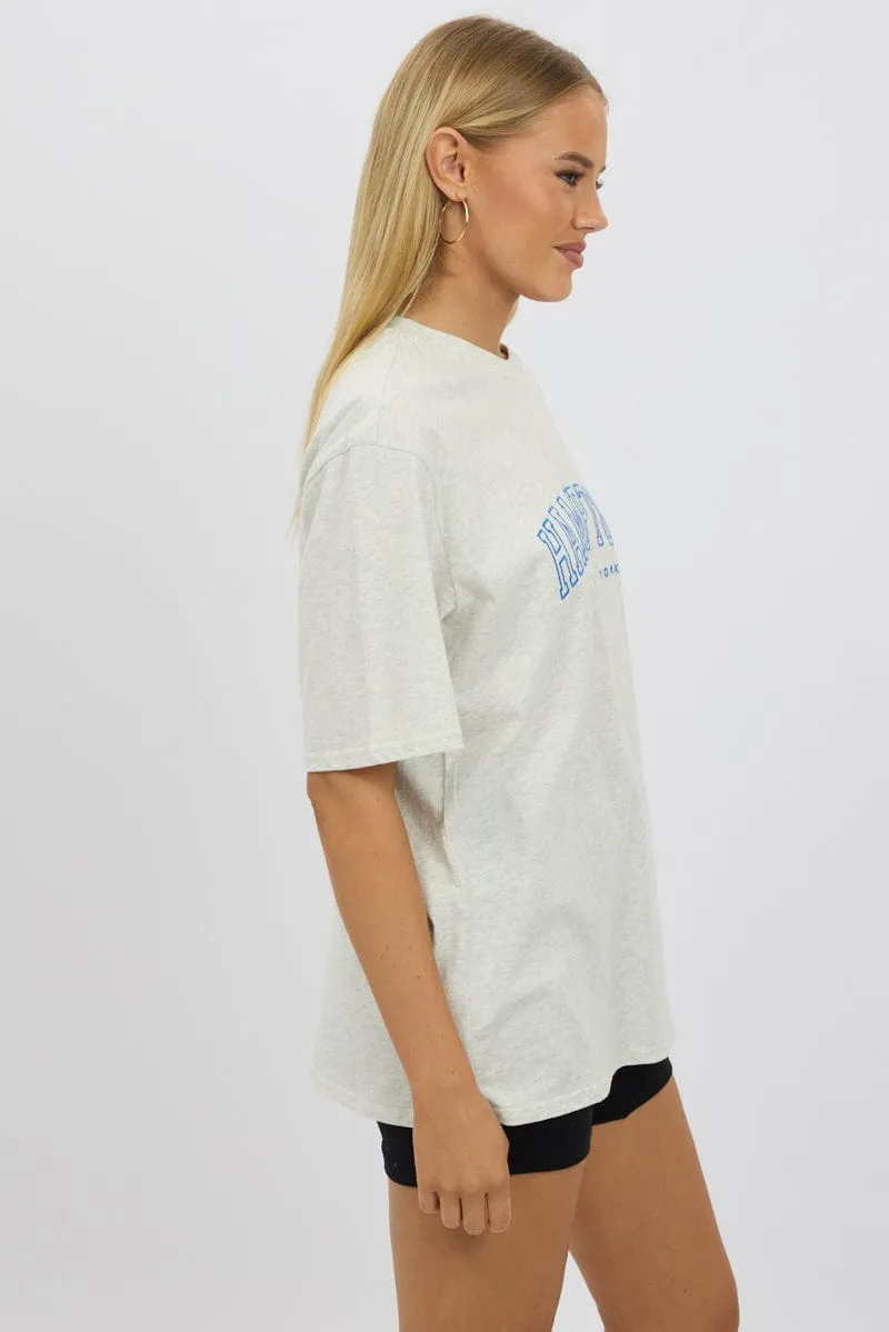 Grey Graphic Tee Short Sleeve sold by Ally Fashion product image thumbnail 4