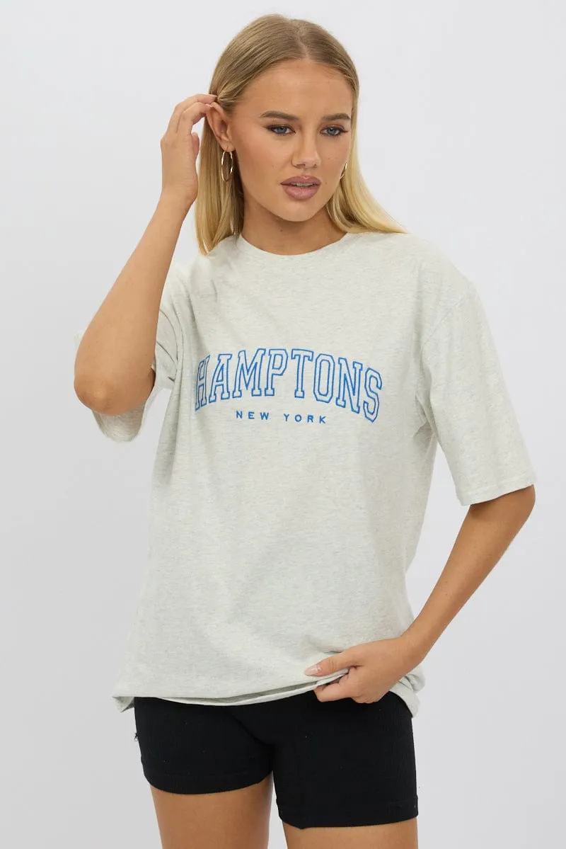 Grey Graphic Tee Short Sleeve sold by Ally Fashion