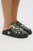 Black Hardware Mule Clogs sold by Ally Fashion