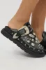 Black Hardware Mule Clogs sold by Ally Fashion
