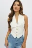 White Vest Tie Back sold by Ally Fashion