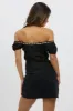Black Puff Sleeve Top Short Sleeve sold by Ally Fashion