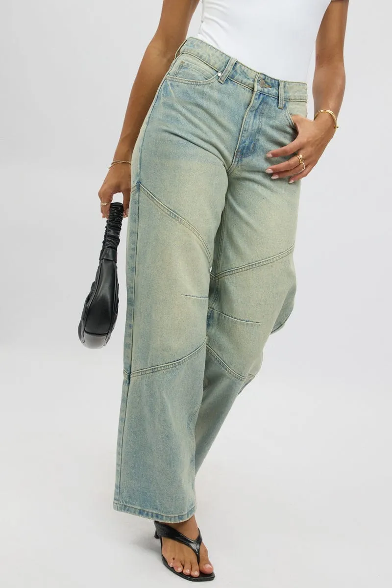 Denim Barrel Jeans Low Rise sold by Ally Fashion