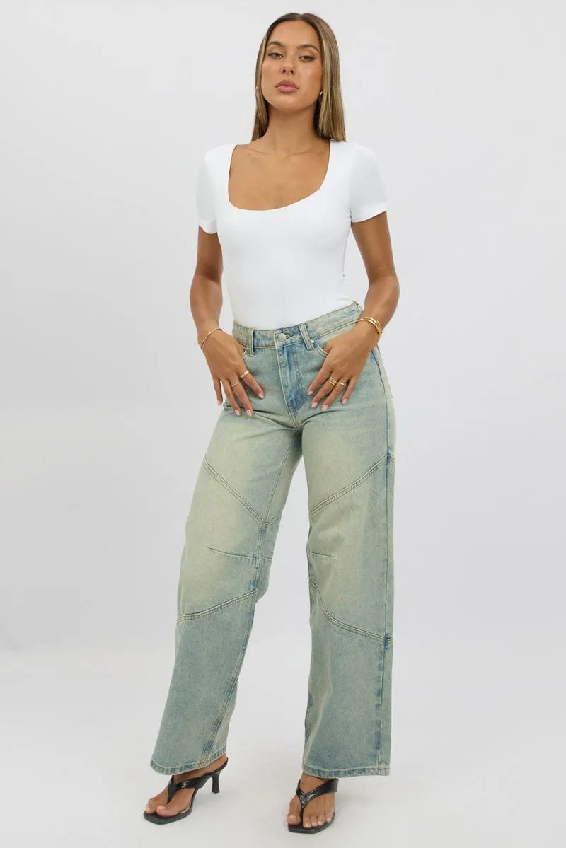 Denim Barrel Jeans Low Rise sold by Ally Fashion product image thumbnail 2