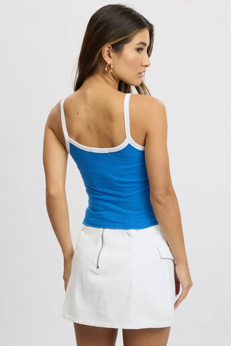 Blue Graphic Singlet Top sold by Ally Fashion product image thumbnail 5