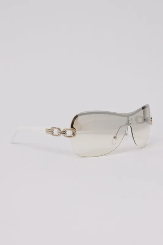 White Visor Sunglasses sold by Ally Fashion