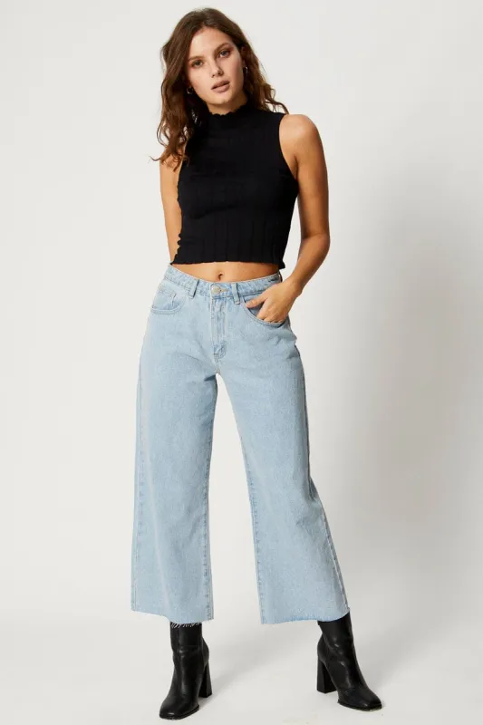 BLACK Seamless Basic High Neck Tank Top sold by Ally Fashion