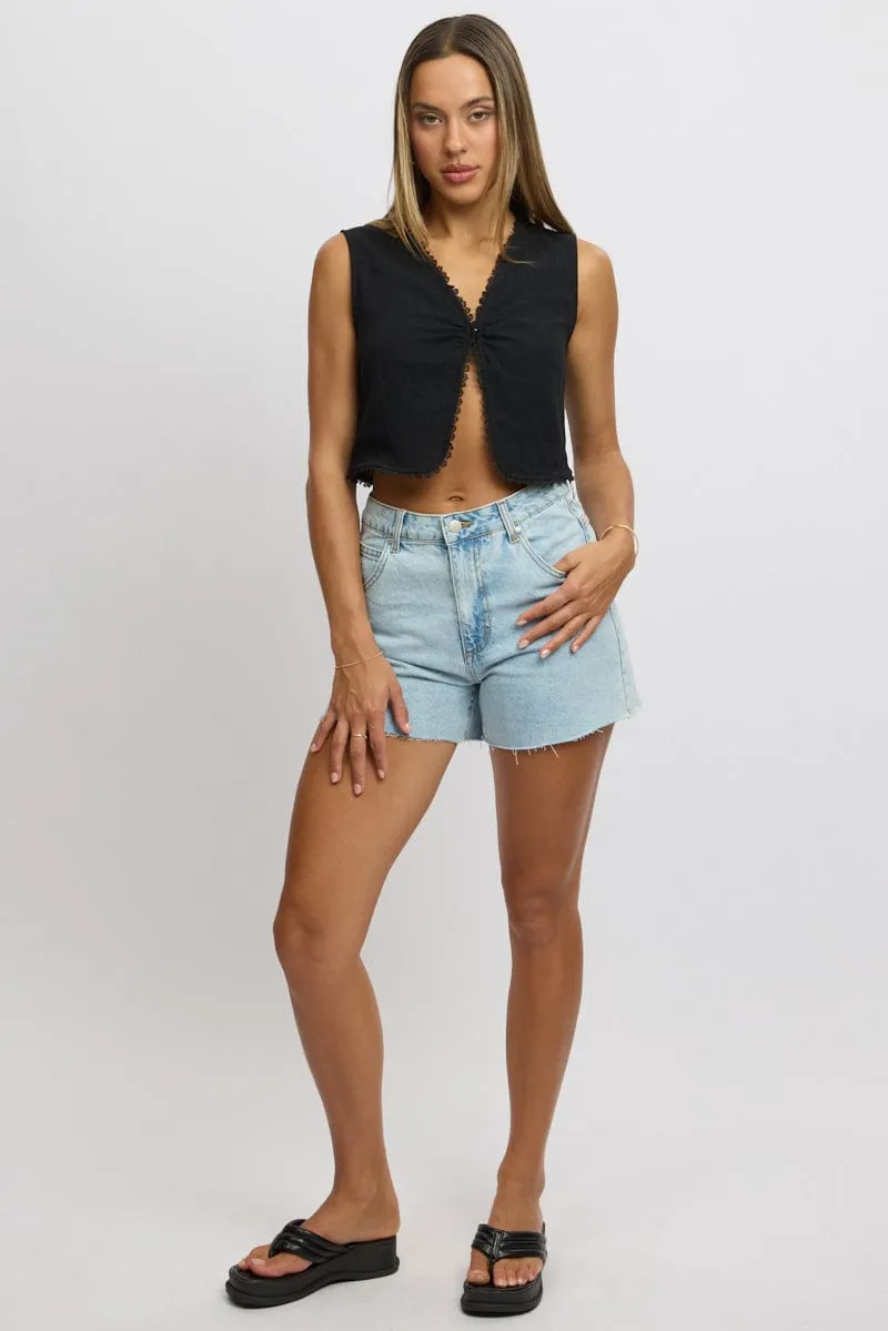 Black Sleeveless Top sold by Ally Fashion product image thumbnail 2