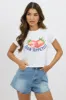 White Graphic Tee Short Sleeve sold by Ally Fashion
