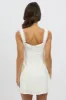 White Mini Dress Gathered Bust sold by Ally Fashion