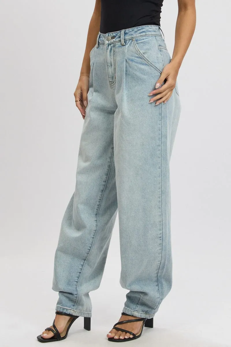Denim Barrel Jeans Mid Rise sold by Ally Fashion product image thumbnail 4