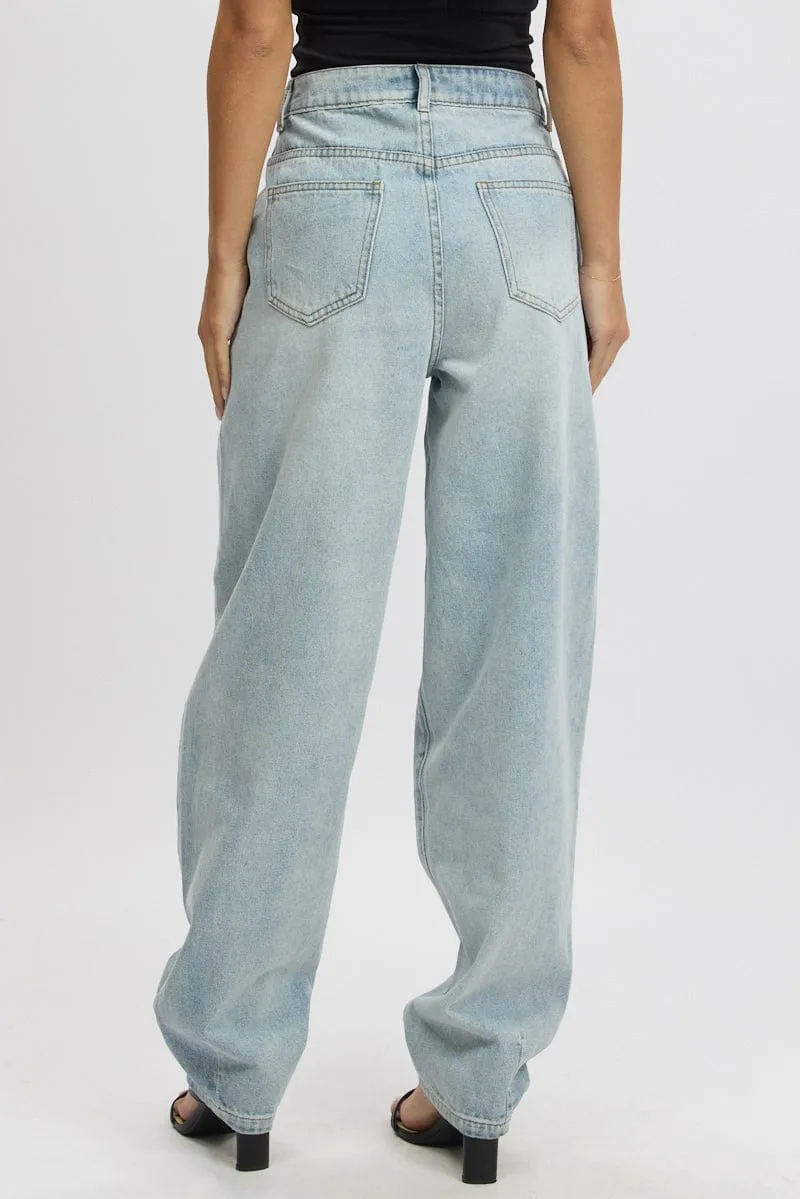 Denim Barrel Jeans Mid Rise sold by Ally Fashion product image thumbnail 5