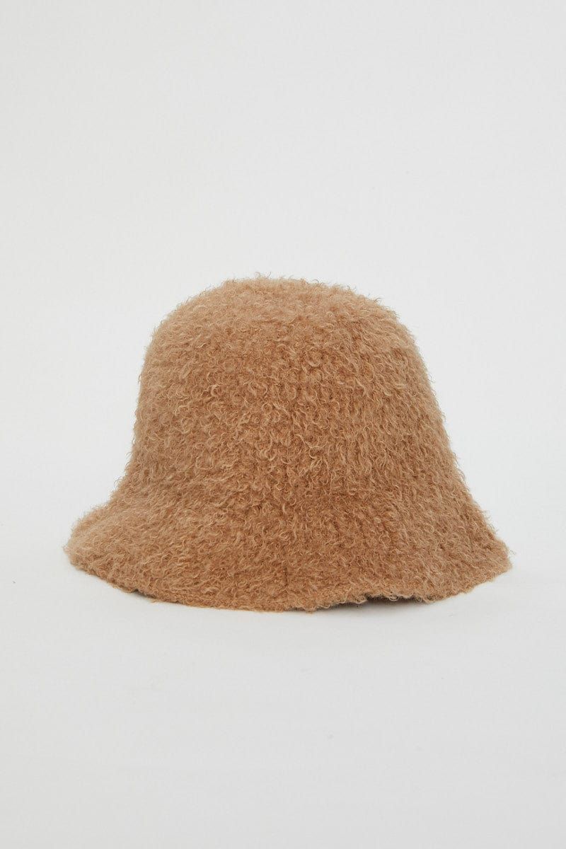 Beige Fuzzy Bucket Hat sold by Ally Fashion product image thumbnail 2
