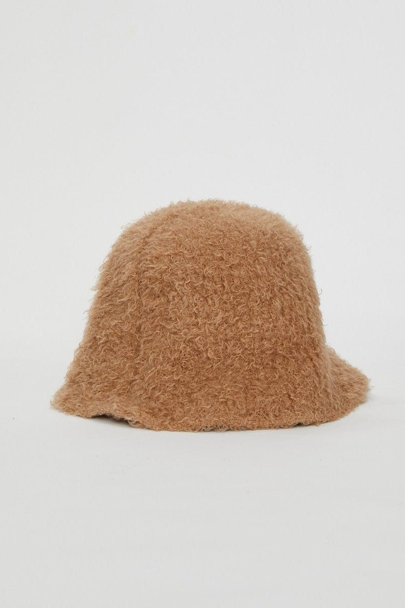 Beige Fuzzy Bucket Hat sold by Ally Fashion product image thumbnail 3