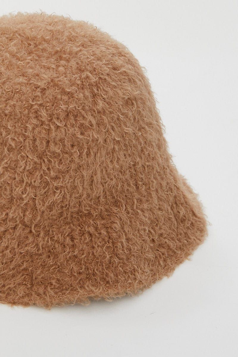 Beige Fuzzy Bucket Hat sold by Ally Fashion product image thumbnail 4