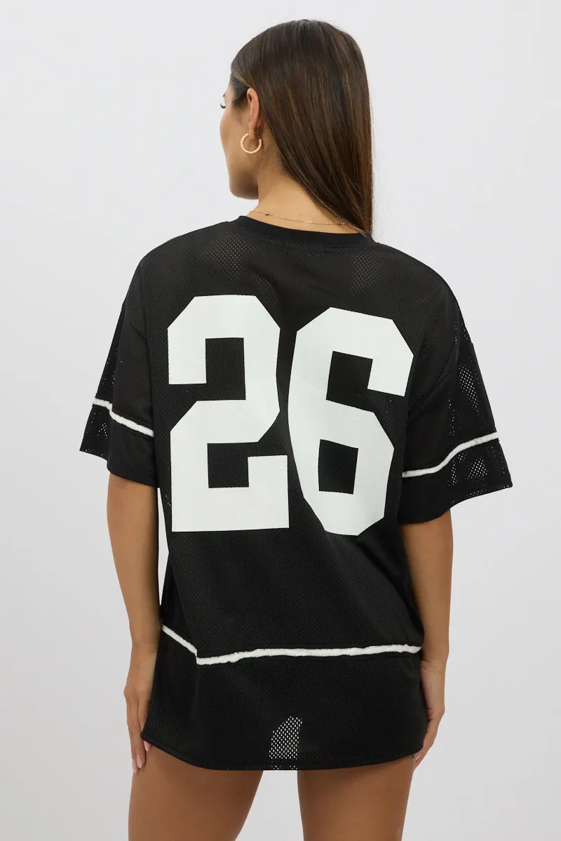Black Graphic Tee Short Sleeve sold by Ally Fashion product image thumbnail 5