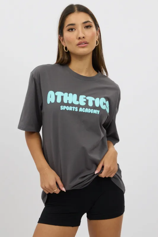 Grey Graphic Tee Short Sleeve sold by Ally Fashion