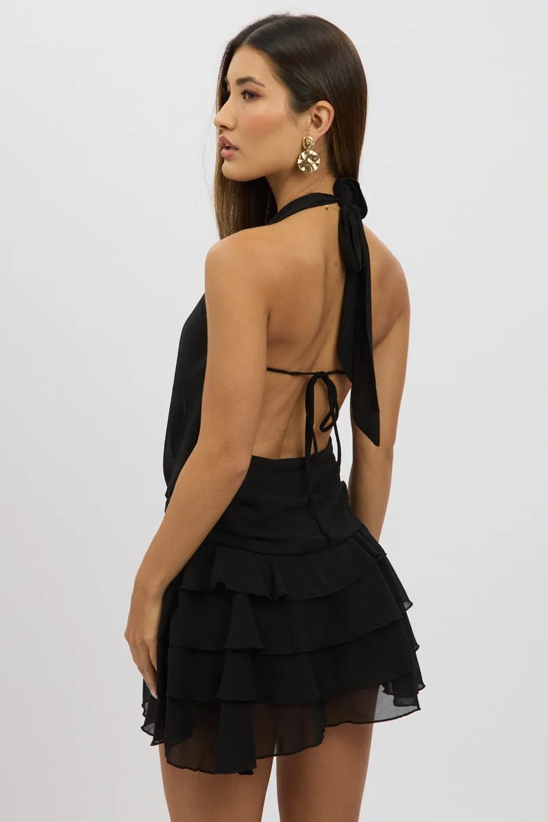 Black Cowl Neck Midi Dress sold by Ally Fashion product image thumbnail 5