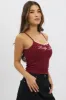 Red Graphic Singlet Rib sold by Ally Fashion