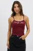 Red Graphic Singlet Rib sold by Ally Fashion